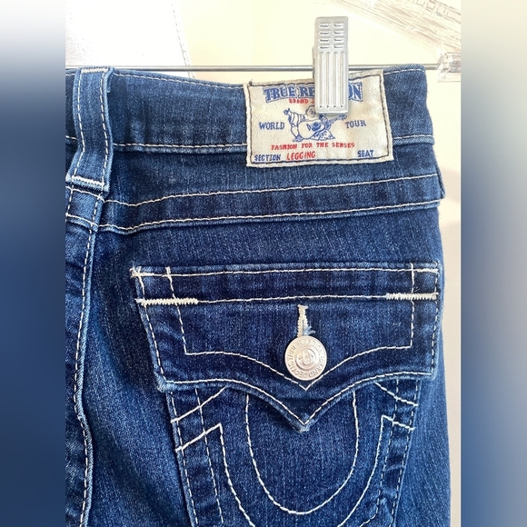Y2K low rise True religion Legging Dark Wash Jeans Size 25 - Picture 3 of 5